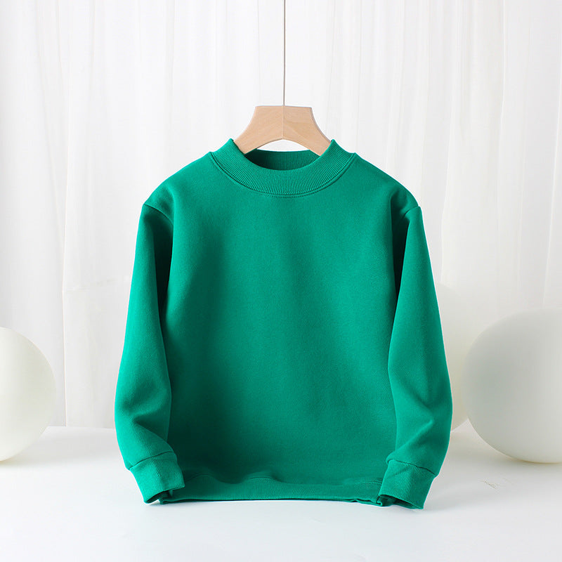 Baby Solid Color Thickened Autumn Basic Hoodies