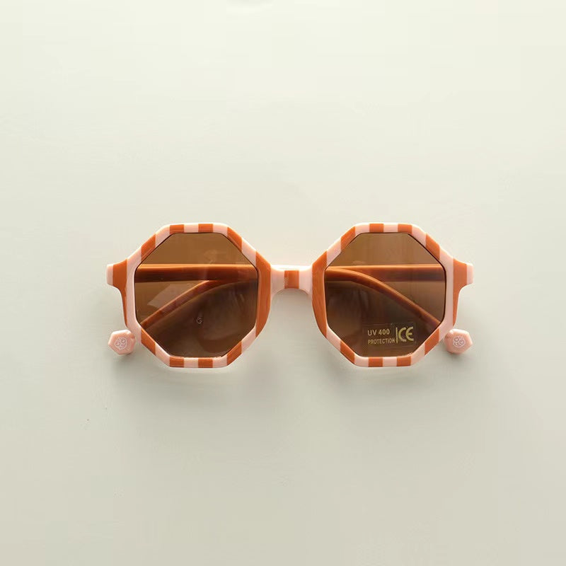 Kids Various Style Fashion Polygon Frame Sunglasses