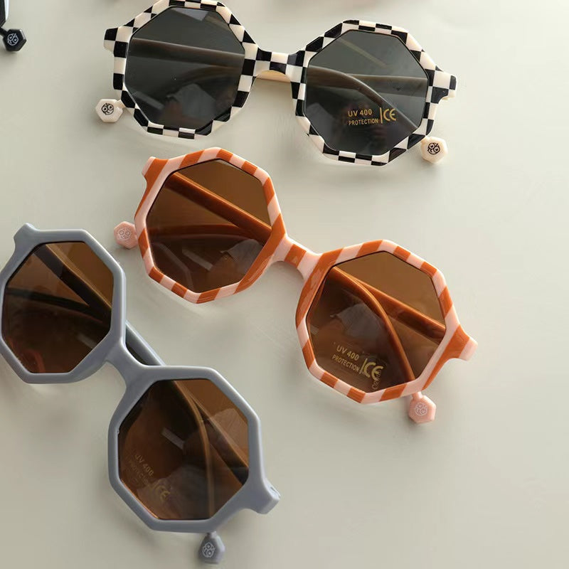 Kids Various Style Fashion Polygon Frame Sunglasses