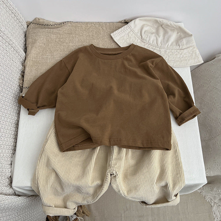 Baby Basic Style Various Color Soft Cotton Shirt