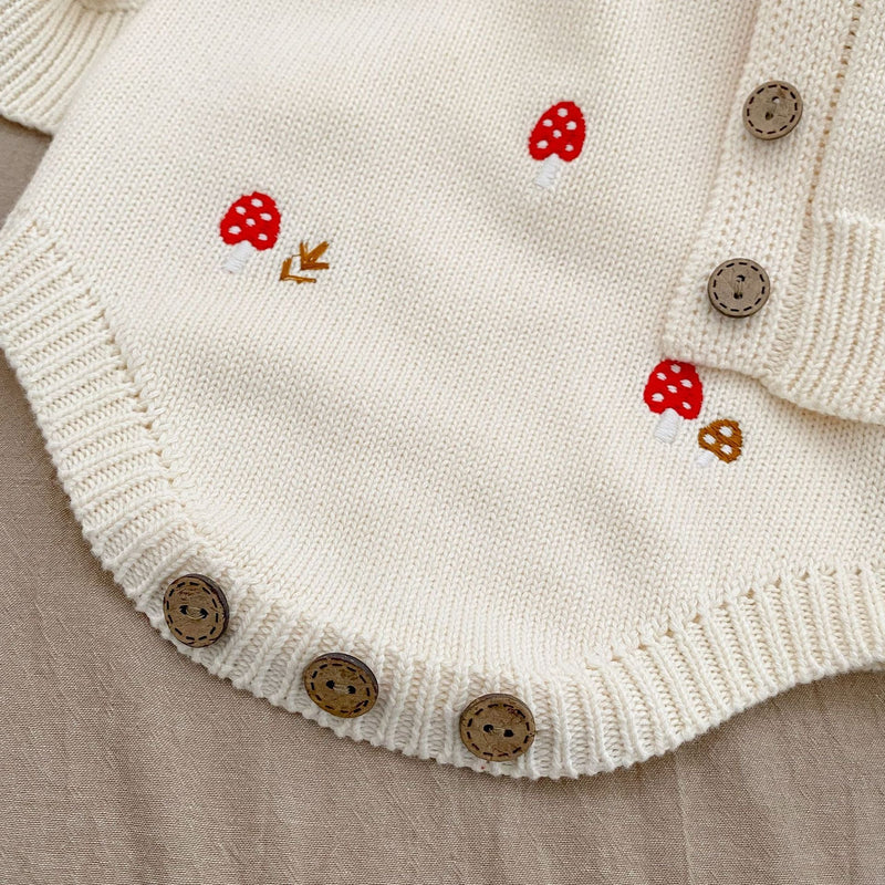 Baby Girl Embroidered Pattern Sleeveless Onesies or Cardigan