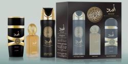 LATTAFA ASAD 3 PC SET: 3.4 EDP SPRAY + 6.8 DEO SPRAY + HAIR MIST FOR MEN. Perfume By  For