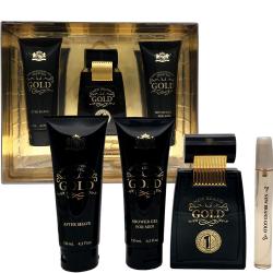 GIFT/SET GOLD BY NB 4 PC Perfume By NEW BRAND For MEN