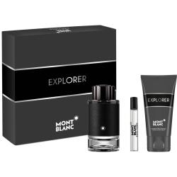 GIFT/SET MONT BLANC EXPLORER 3 PC : 3.3 EDP + 0.25 EDP MINI + 3.3 SHOWER GEL FOR MEN. DESIGNER:MONT BLAN Perfume By MONT BLANC For MEN