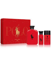 GIFT/SET POLO RED 3PCS.  4.2 FL Perfume By RALPH LAUREN For MEN